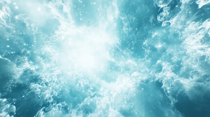 Obraz premium Luminous Blue Nebula Cosmic Background