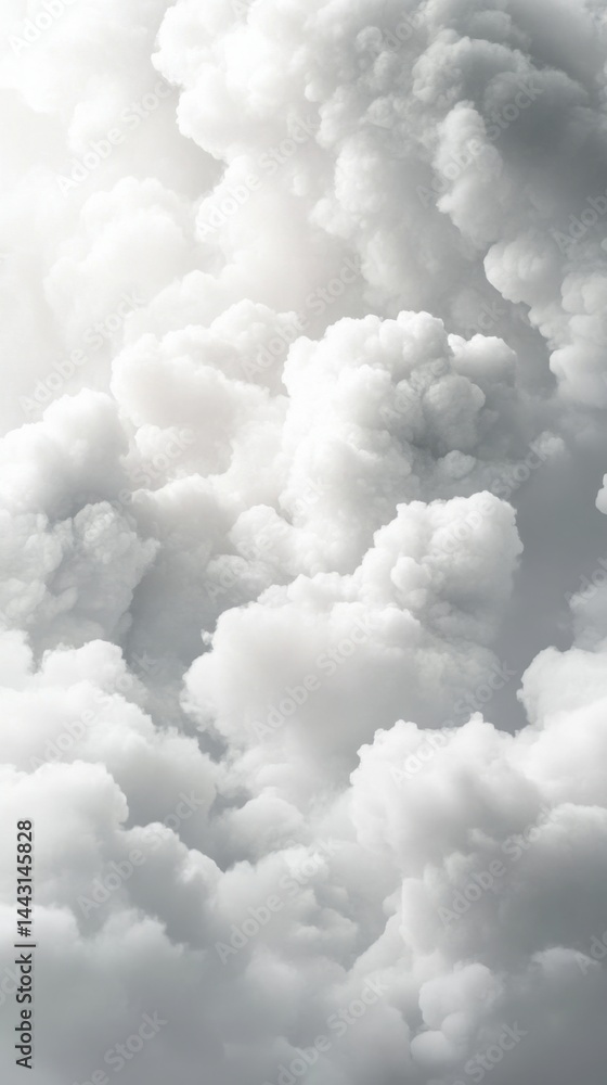 Poster ethereal cloudscape with soft light creating a serene atmosphere and dreamy mood for background use 