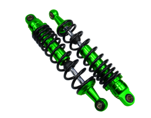 hock absorber Green chrome color isolated on transparent background 