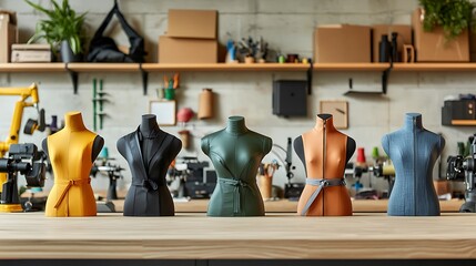 Mannequins in workshop with tools