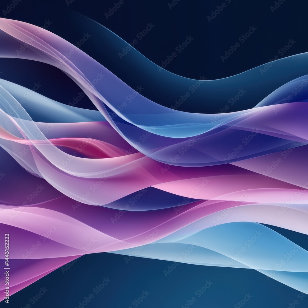 Aufkleber abstract flowing waves in shades of blue purple and pink creating a dynamic and modern background wi