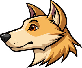 A cute black and white cartoon vector illustration depicts an isolated chihuahua dog head, a charming pet