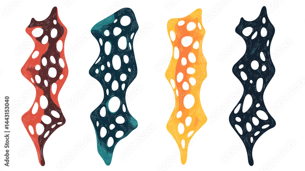 Poster abstract colorful wave pattern background