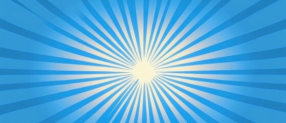 Obraz premium Blue sunburst background, radiant light, graphic design, website template