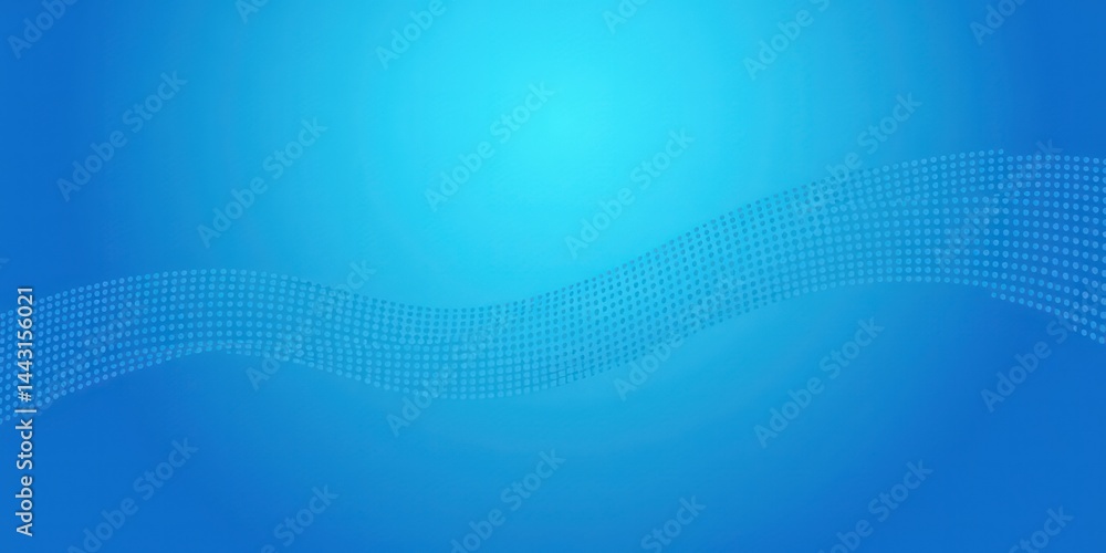 Poster abstract blue gradient background with dotted wave pattern