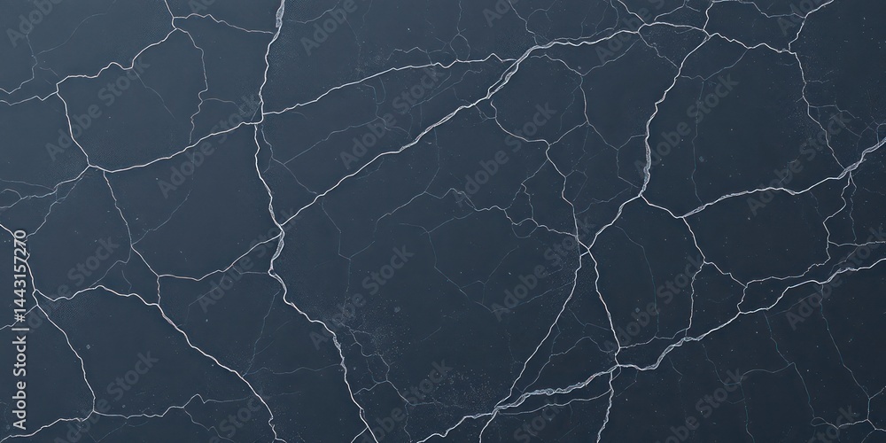 Poster abstract dark slate background with a network of fine cracks