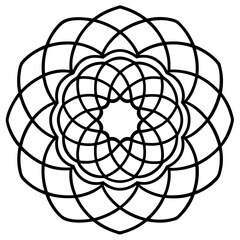 Elegant Infinity Mandala Line Art Design