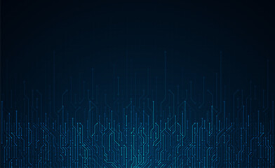 Obraz premium Circuit connect lines. Network technology and Connection concept. Decentralized network nodes connections