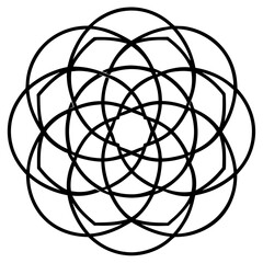 Elegant Infinity Mandala Line Art Design