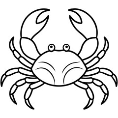 Elegant One-Line Crab Vector Design