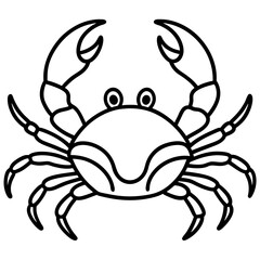 Elegant One-Line Crab Vector Design