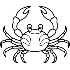 Elegant One-Line Crab Vector Design