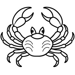 Elegant One-Line Crab Vector Design