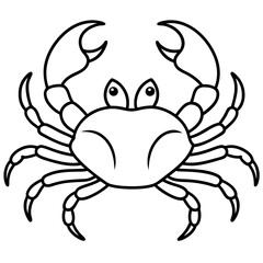 Elegant One-Line Crab Vector Design