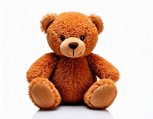 Obraz premium soft brown teddy bear isolated on white background 