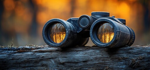 Binoculars at Sunset: Exploring Nature's Beauty