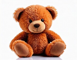 Obraz premium soft brown teddy bear isolated on white background 