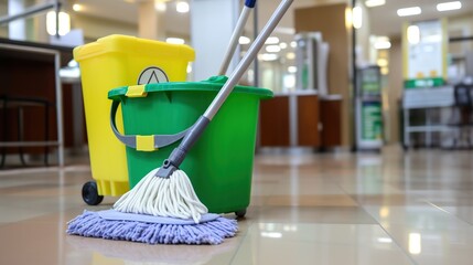 Cleaning Supplies in a Commercial Building