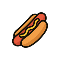 Cute Hotdog Illustration