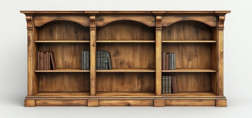 Antique Wooden Bookcase with Classic Design