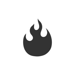 Fire icon isolated on white background.