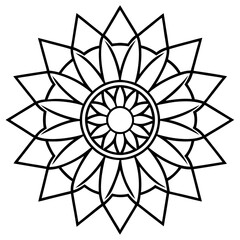 Elegant Mandala Wheel Vector