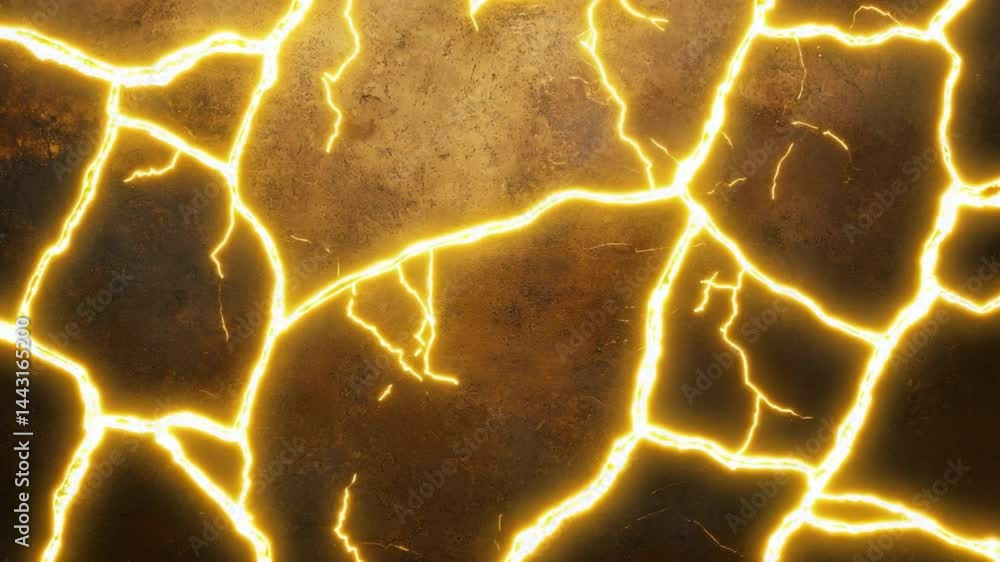 Poster textured background of cracked gold surface with unique patterns and aged appearance for artistic us