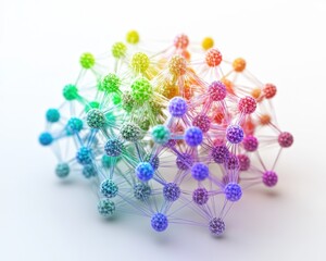 Colorful abstract network design structure.