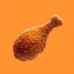Golden fried chicken drumstick