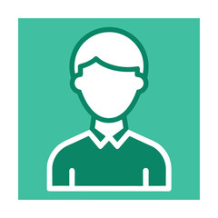 Thin Line User Avatar Silhouette for Apps and Profiles