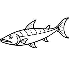 Minimalist Barracuda Vector Illustration