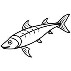 Minimalist Barracuda Vector Illustration