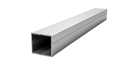 Close up of a rectangular metal tube on a dark isolated environment isolated on transparent background	