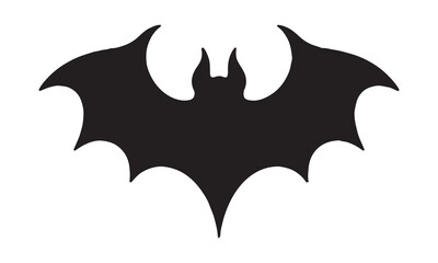 Minimal Black Bat Vector Design