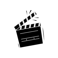 Movie clapperboard sign icon design vector
