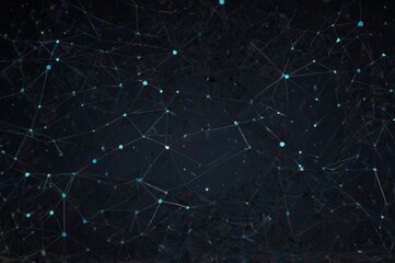 Abstract polygonal space low poly dark background with connecting dots and lines