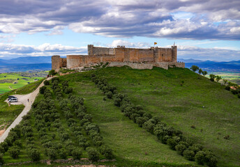 Castillo medieval del pueblo de Jadraque , provincia de Guadalajara, España.. © Ivan