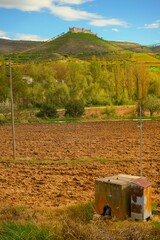 Tierras y campos de  cultivo en la provincia de Guadalajara, España.