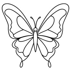 Minimalist Butterfly Line Art Vector