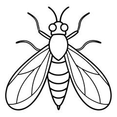 Minimalist Firefly Vector Line Art
