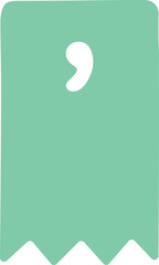 vector illustration of an apostrophe pennant