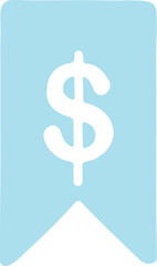 Fototapeta premium vector illustration of dollar sign pennant