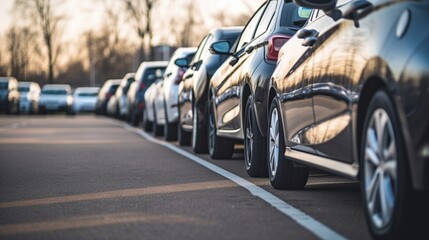 Cars Parked in a Row