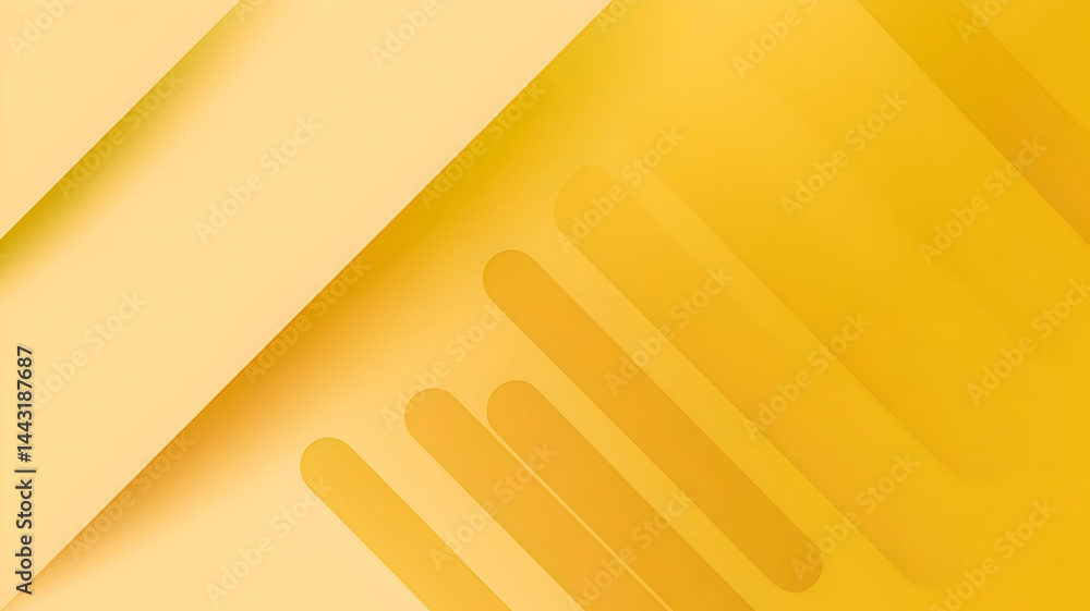 Aufkleber yellow abstract background with layers and lines modern design