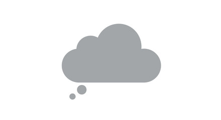 Obraz premium Grey Thought Bubble with Three Smaller Circles