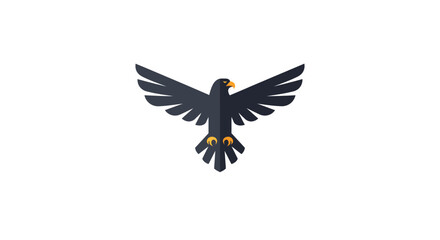 Simple Dark Gray Wing Silhouette Design