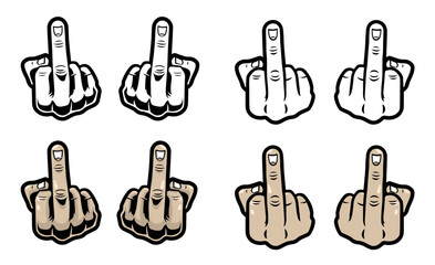 Human Middle Finger Vector Art