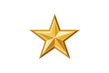 Fototapeta premium A Gold Star icon on a white background