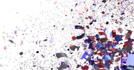 Falling confetti, celebration, party, festive, holiday, background, abstract, joy, fun, vibrant