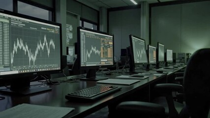 Stock Market Monitors in Office